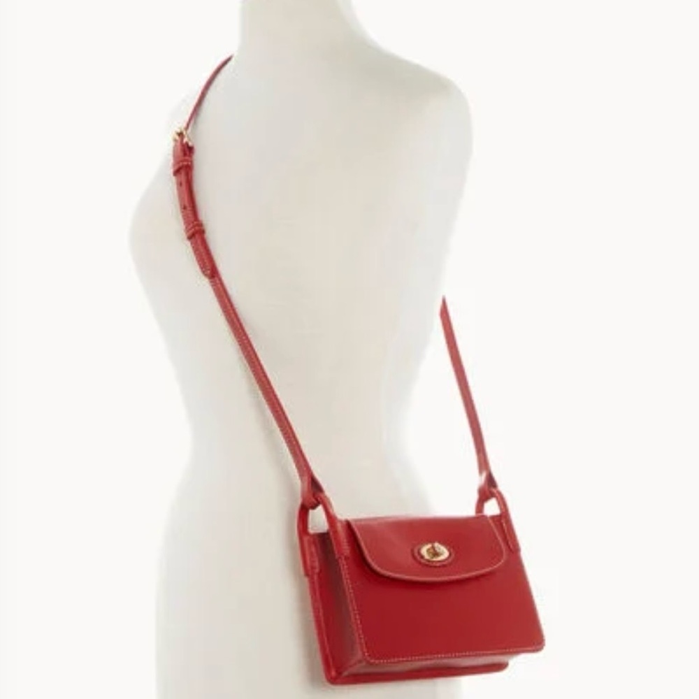 Dooney & Bourke RED LEATHER PINKY CROSSOVER BAG. NWT - Picture 7 of 15